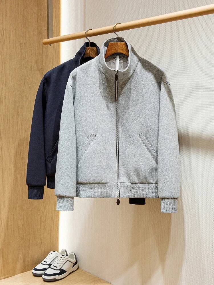 BLT Comfortable Modal Air Layer Spring Men's Zero Sense Stand-Up Neck Casual Sweater Jacket