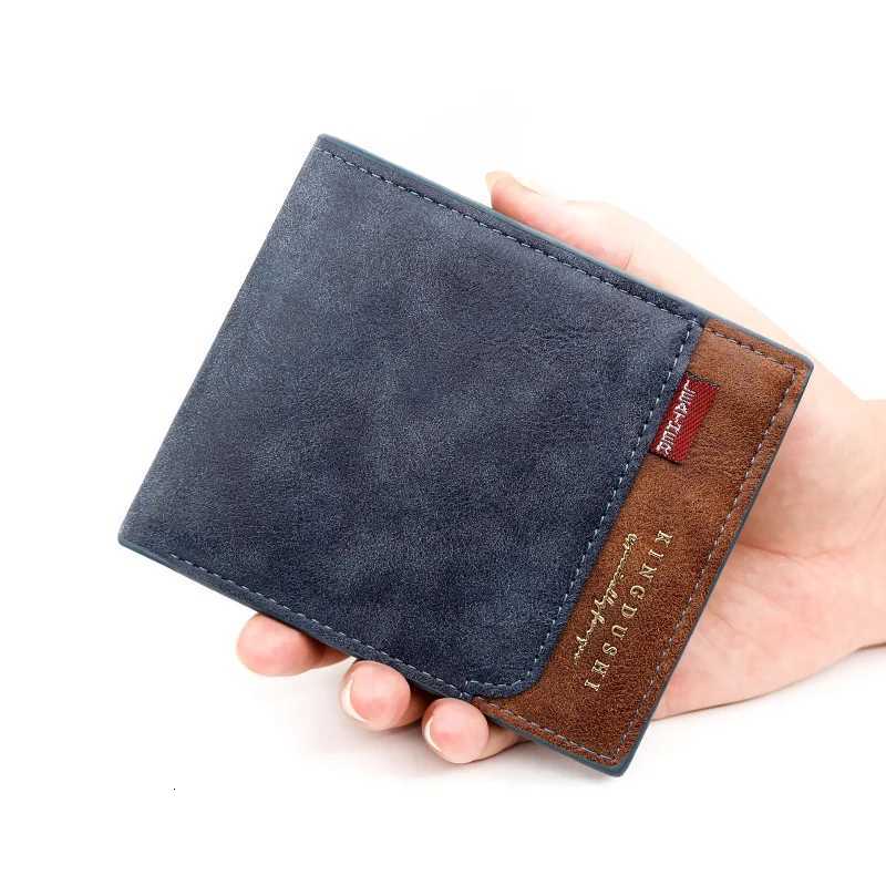 New Men Short Wallets Zipper Coin Pocket Card Holder Simple Male Purse High Quality Photo Holder Small Mens Money ClipsT251119
