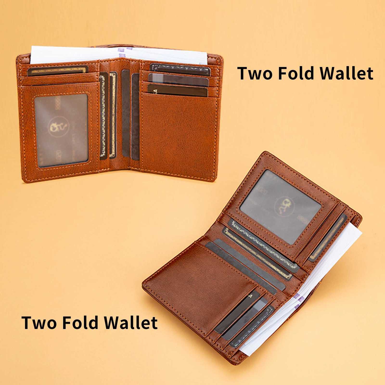 Mens British Casual Style Short Wallet Credit Card Holder PU Leather Bifold Mens WalletT251119