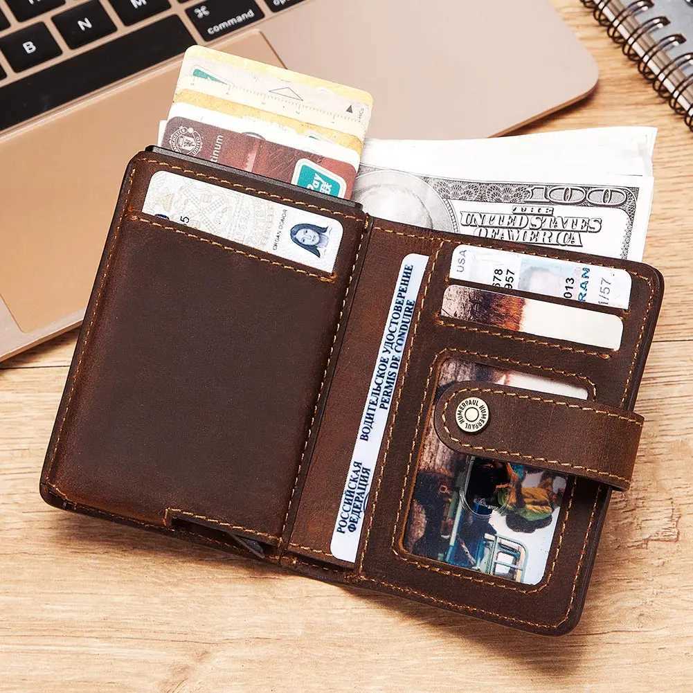 Thin Genuine Leather Man Wallets Credit Card Case ID Holder Short Zipper Purse Credential Bag Luxury Business Slim Male WaletT251119