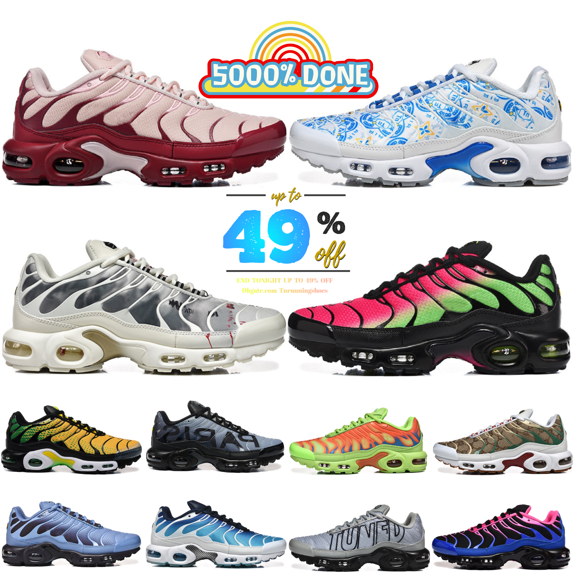 Top Tn Plus Mens Running Shoes Classical maxtns TNs Designer Trainers South Beach Triple Black Hyper Pink Volt Tuned Mint Green Lisbon Gradient Bred Outdoor Sneakers