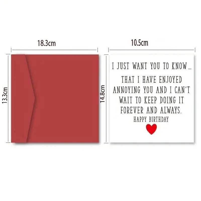 1 pc Show Your Love with the Perfect CardRomantic Birthday Anniversary Cards - for Your Husband Wife Boyfriend or Girl G251119