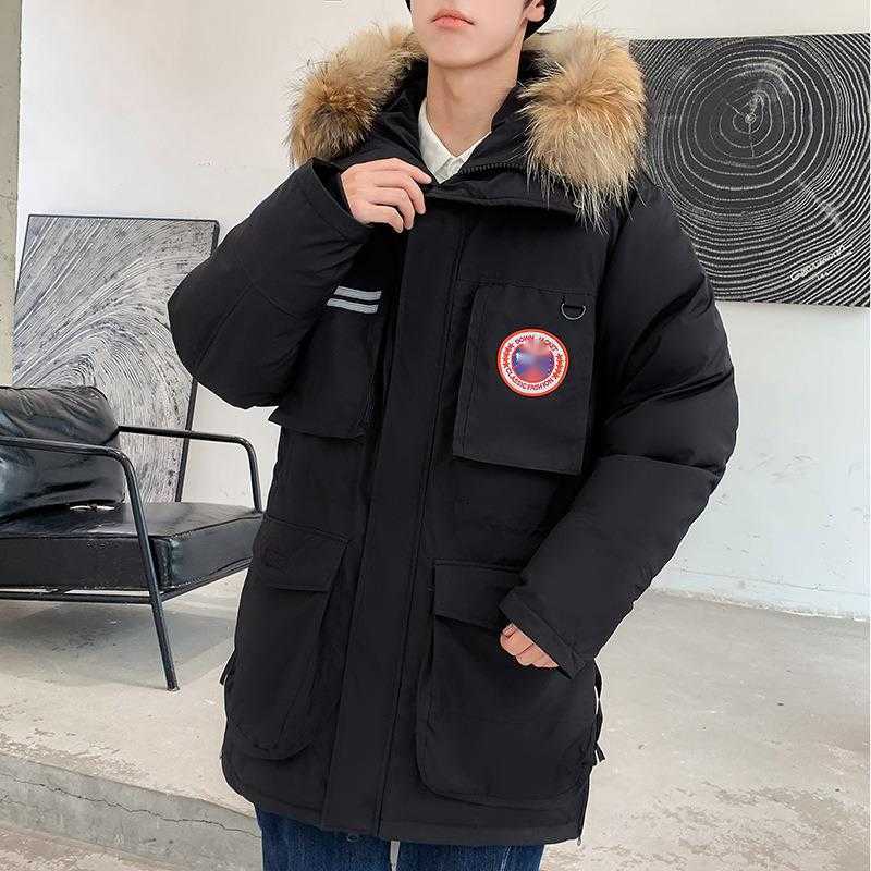 New style goose European-style down jacket for couples, Korean version, mid-length winter men's coat S251119