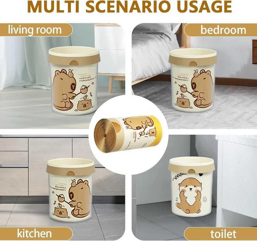 Thickened Drawstring Garbage Bag Tear-Resistant Trash Bags Large Capacity Disposable Waste Bag Household Dormitory Garbage Pouch C251119