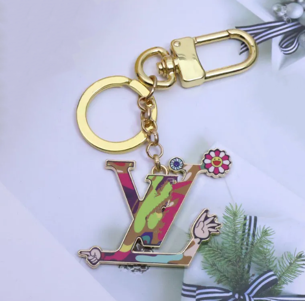 New French Style metal Leather KeyChains Designer Key chains charm fashion bags Pendant Car Key Ring Louies Viutonities