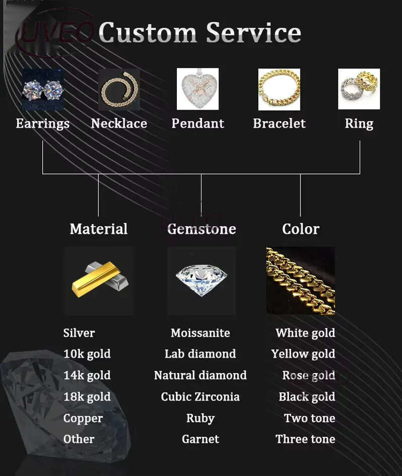 Fine Jewelry Custom Iced Out VVS Moissanite Dia Hip Hop Gold Plated Sterg Sier Letter Pendant Men