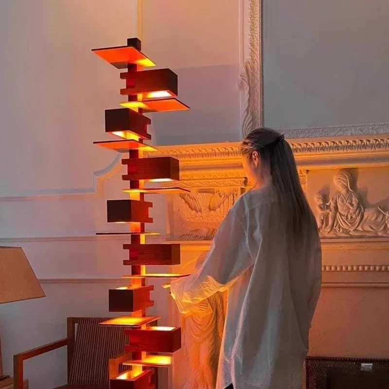 Taliesin Designer Floor Lamps Nordic Wood Living Rooms Bedrooms Hotels Villas Decor Artistic Standard Indoor Lighting Fixtures M251119