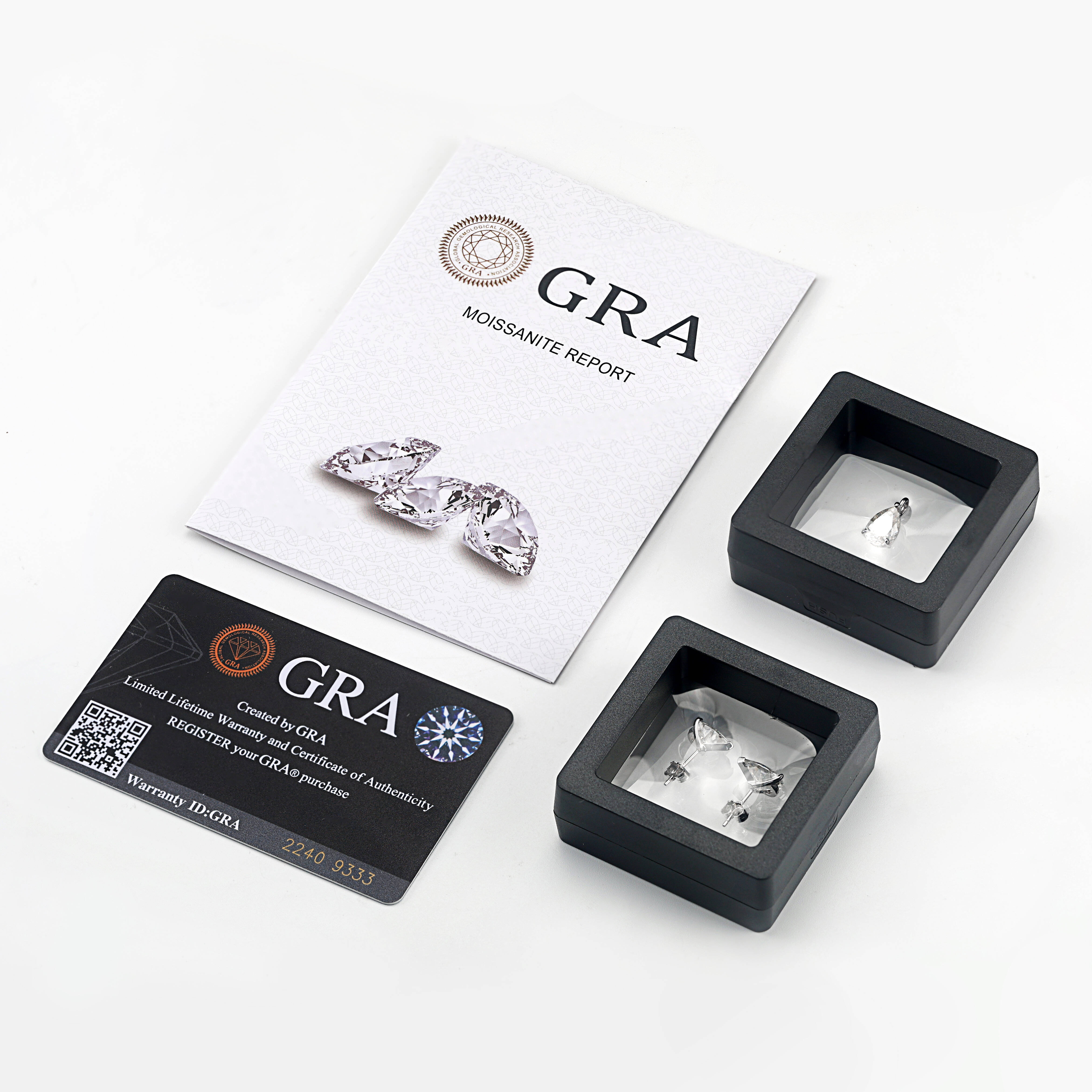 RINNTIN SMOE02 GRA Certificated VVS Oval Cut Moissanite Earrings 925 Sterling Silver Fine Jewelry Men Women Stud Earrings