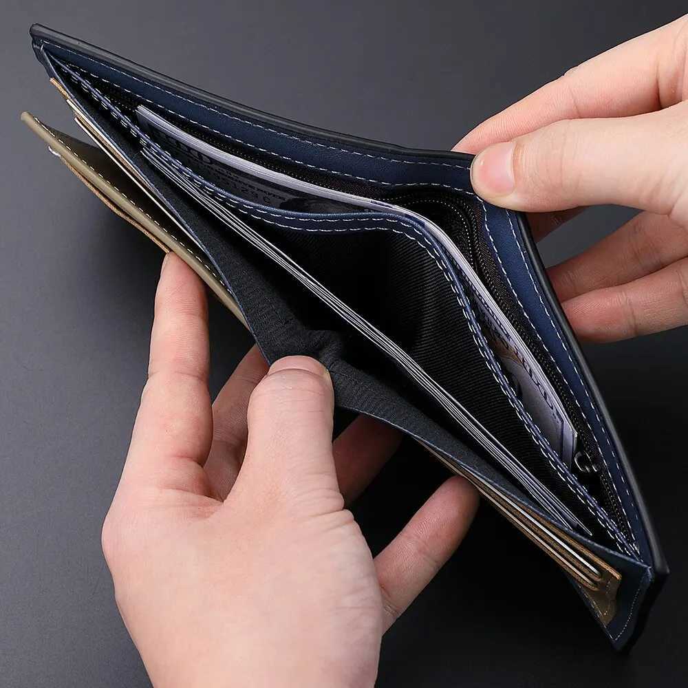 New Mens Horizontal Wallet Multi-Functional Business Zipper Coin For Men Wallet With Credit Card HolderT251119