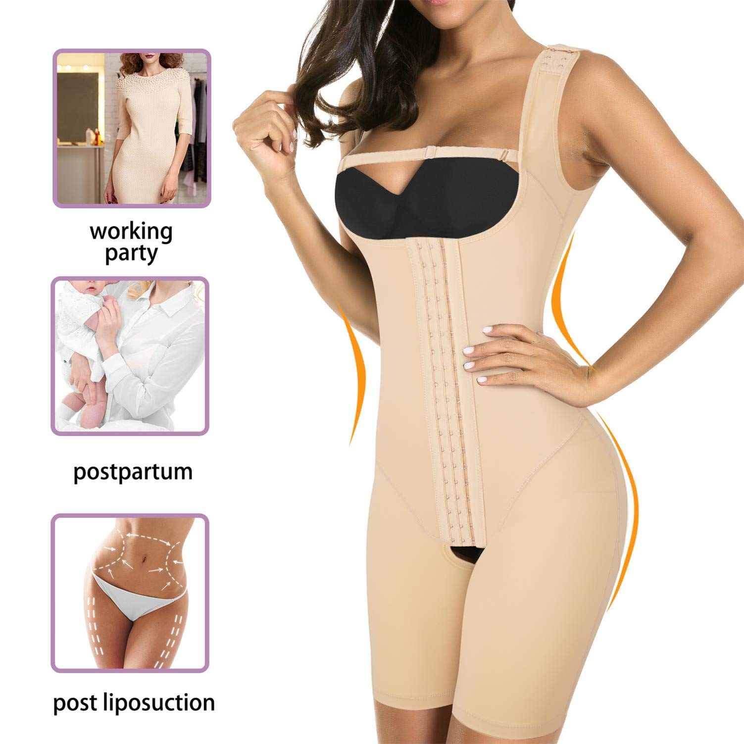 Sexy Bustier Corset Plus Size Body Shapewear Black Color Women Slimming Corset 3XL Waist Corset Body Shapewear Seamless Shaper Slimming Bodysuit Tummy