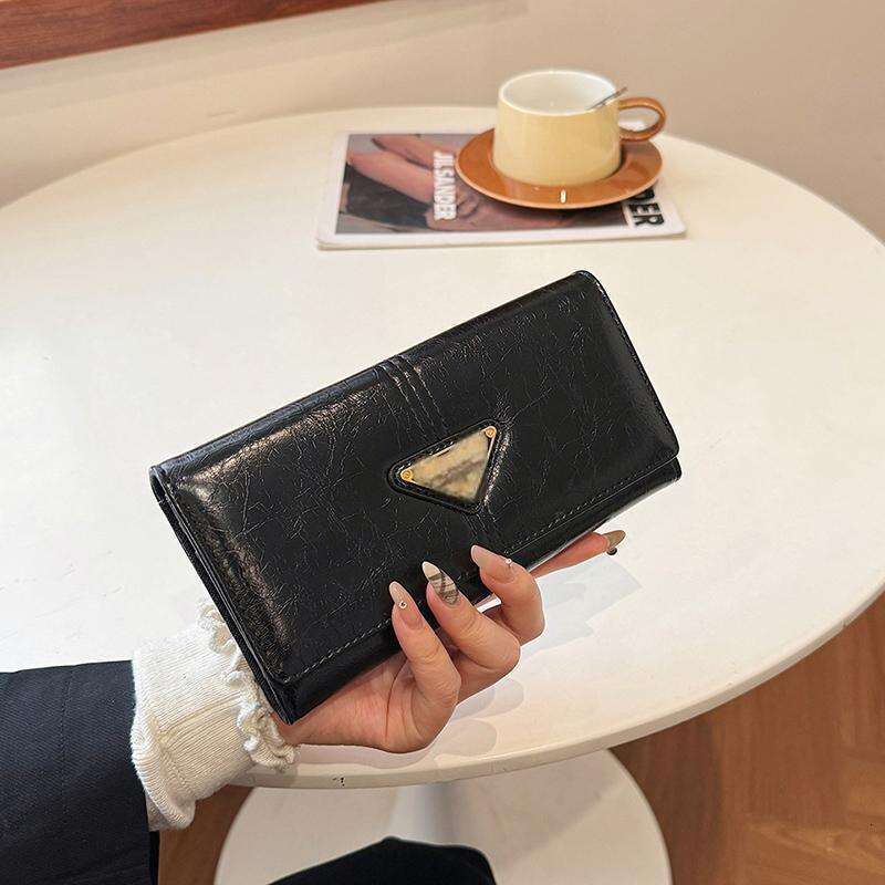 New long three fold multi card slot banknote wallet unisex large capacity wallet