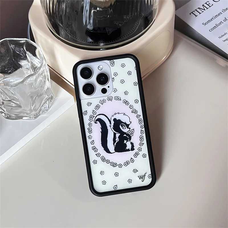 3D Wildflower Angel Swan Kitten Phone Case for iPhone 12 13 14 15 16 Pro Max Plus Little Stinker Wildflower Anti-Fall Cover Y251118