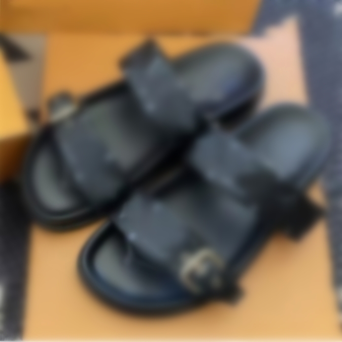 women designer Slippers 2025 Newest Velcro Luxury Brand pattern Shoes Slide Summer men Slippers Fashion beach flat sandals