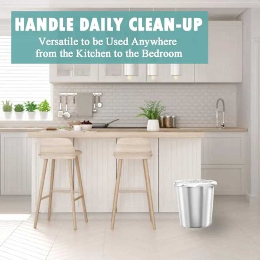 Small Trash Bags 4 Gallon 105 Count 4 Gallon Trash Bag Unscented Small Garbage Bags Bathroom Trash Bags White 4 Gal Small Trash C251119