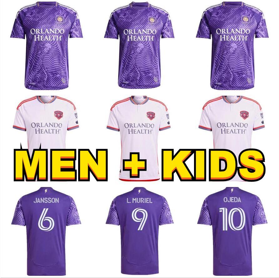 2025 2026 Orlando City Soccer Jerseys 3 SANTOS 6 JANSSON 24 SMITH 25 CARLOS 26 HALLIDAY 11 OJEDA 17 TORRES 15 SCHLEGEL 10 PEREYRA 9 KARA 1 GALLESE Football Shirt kids kit