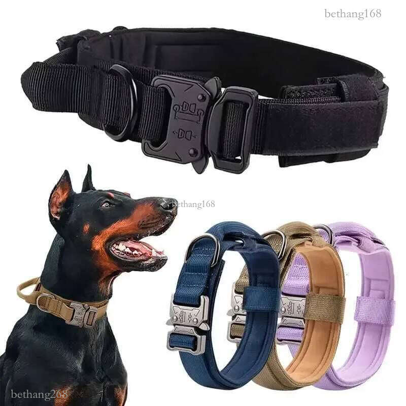 High Quality Outdoor sports style tactical dog collar suitable for medium to large dogs with traction ability can be used for dog training T241228