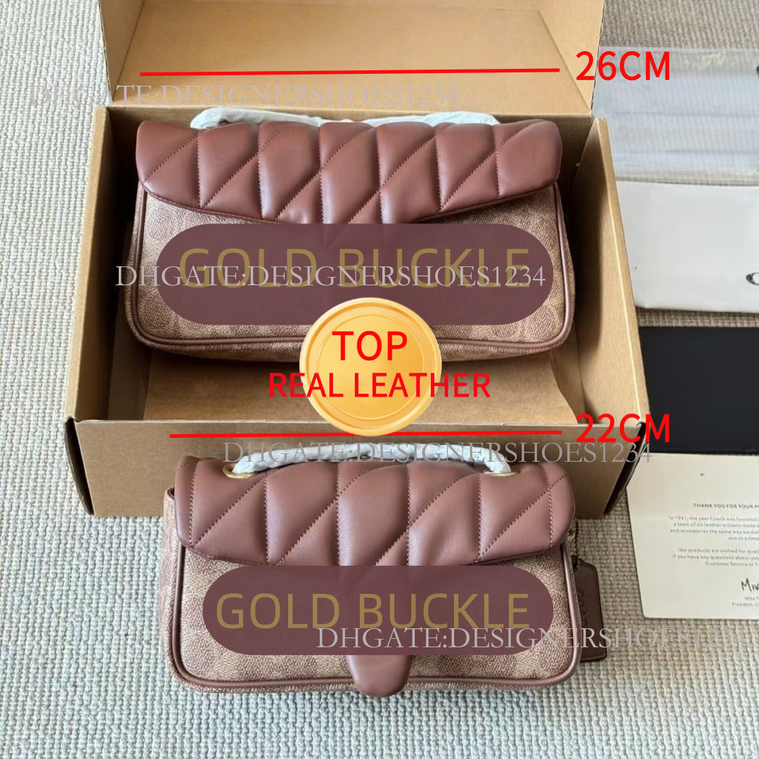 Luxury Handbag designer Tabby handbag Tote Gold Metal Letters Button Shoulder Genuine leather Square Leather Crossbody Bag Designers luxury women bag