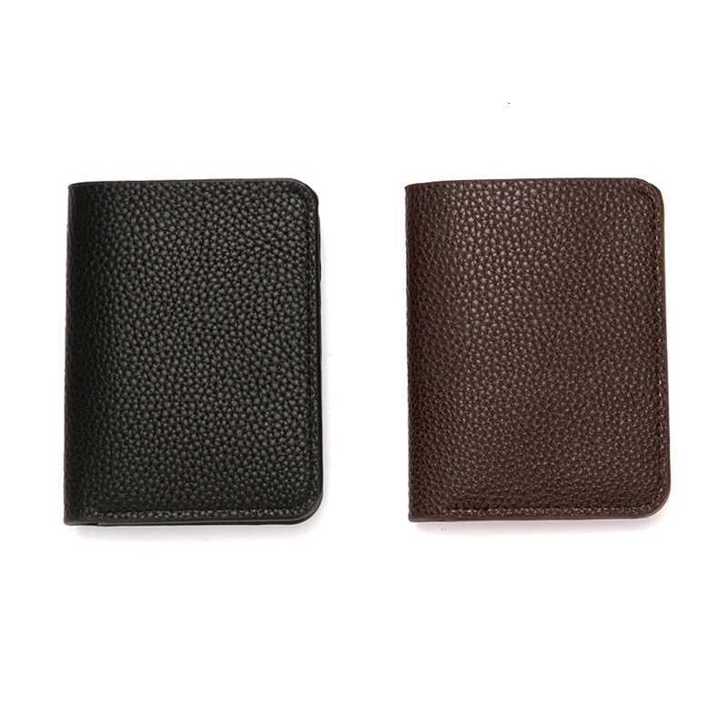 Fashion Soft Men Wallet Pu Leather Lychee Pattern Mini Coin Purse Drivers License Card HolderT251119