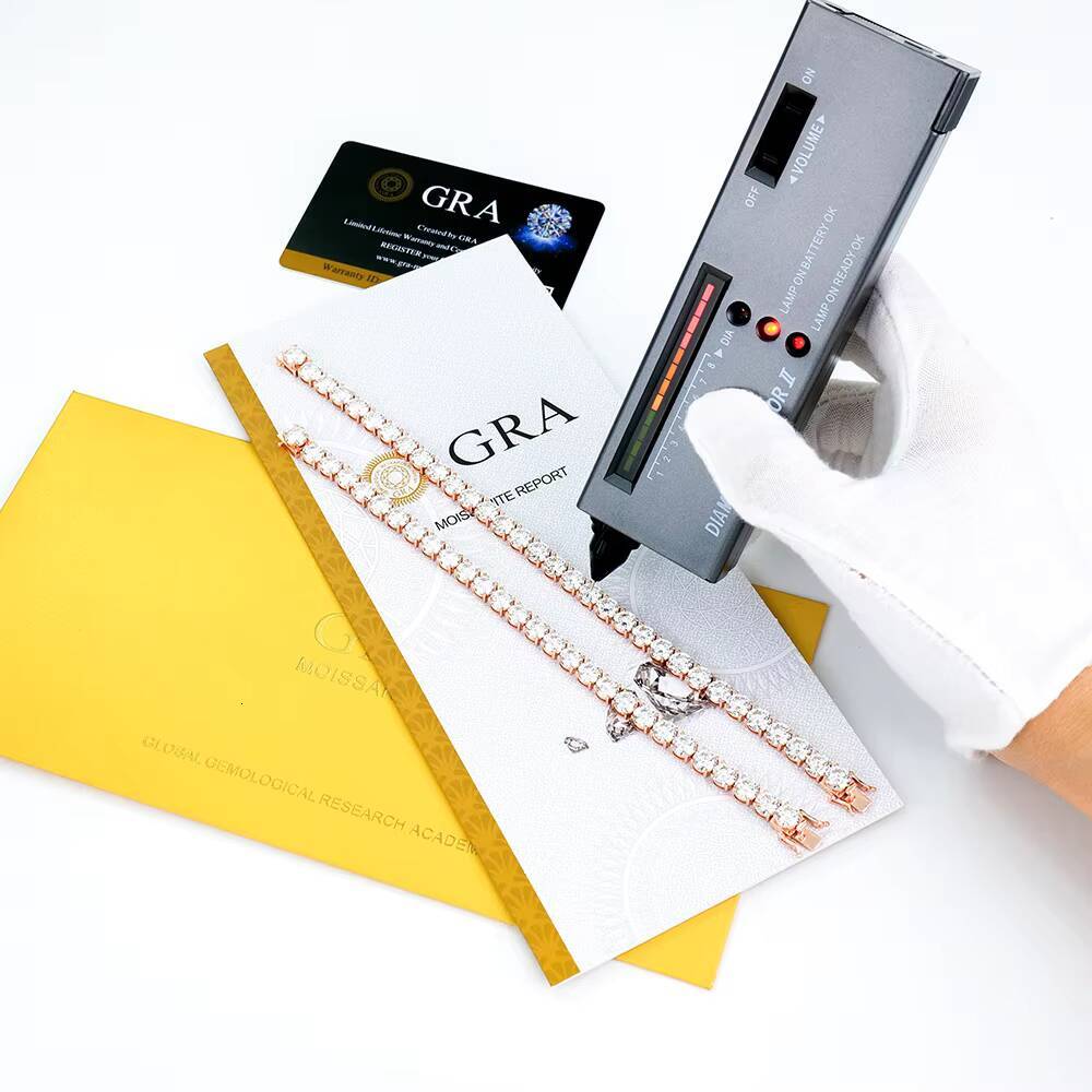 Wholesale Bulk Order Fast Delivery Luxury Women Gift 6mm Rose Gold Plated 925 Silver Mossanite Moissanite Tennis Bracelet