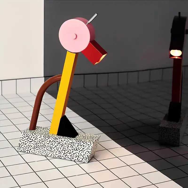 Novel Artistic Design LED Floor Lamp Color Building Blocks Living Room Childrens Room Station Light Angle Adjustable M251119