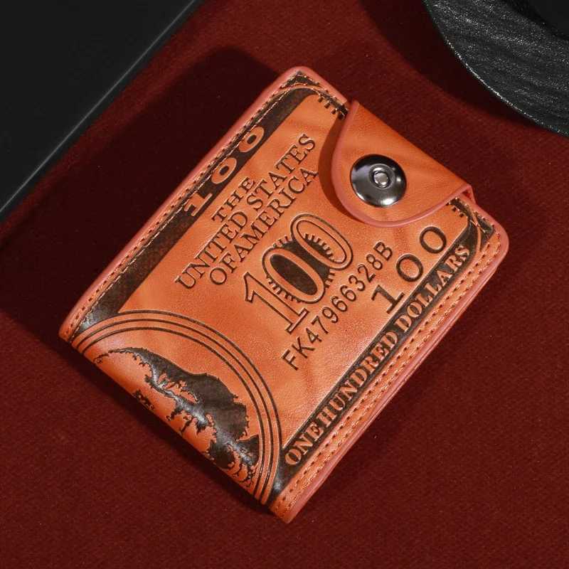 Mens Wallets With 100 US Dollar PatternWallet Male Leather Walet Photo Card HolderFashion Large Capacity Wallet Purse BagT251119
