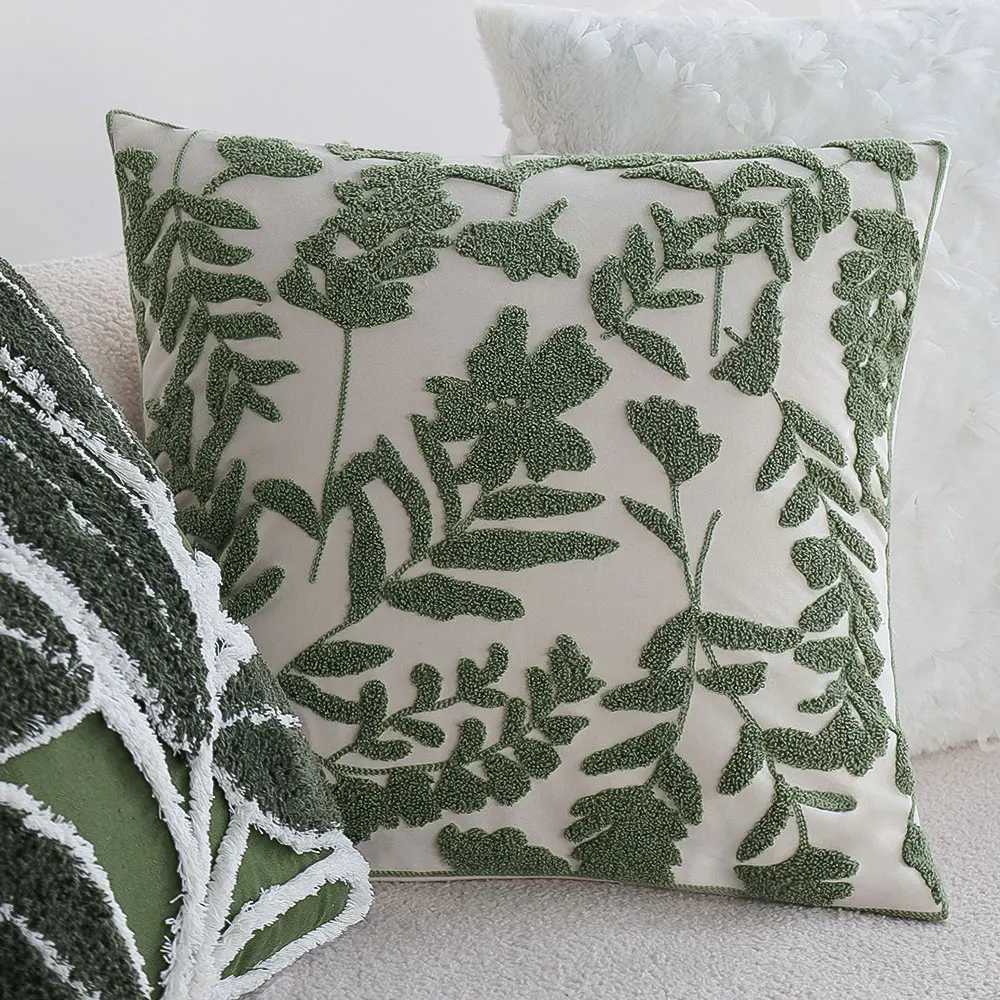 Floral Embroidery Decorative Throw Cover Nordic Style Sofa Living Room Soft case 45x45 Cushion Covers Home DecorM251119