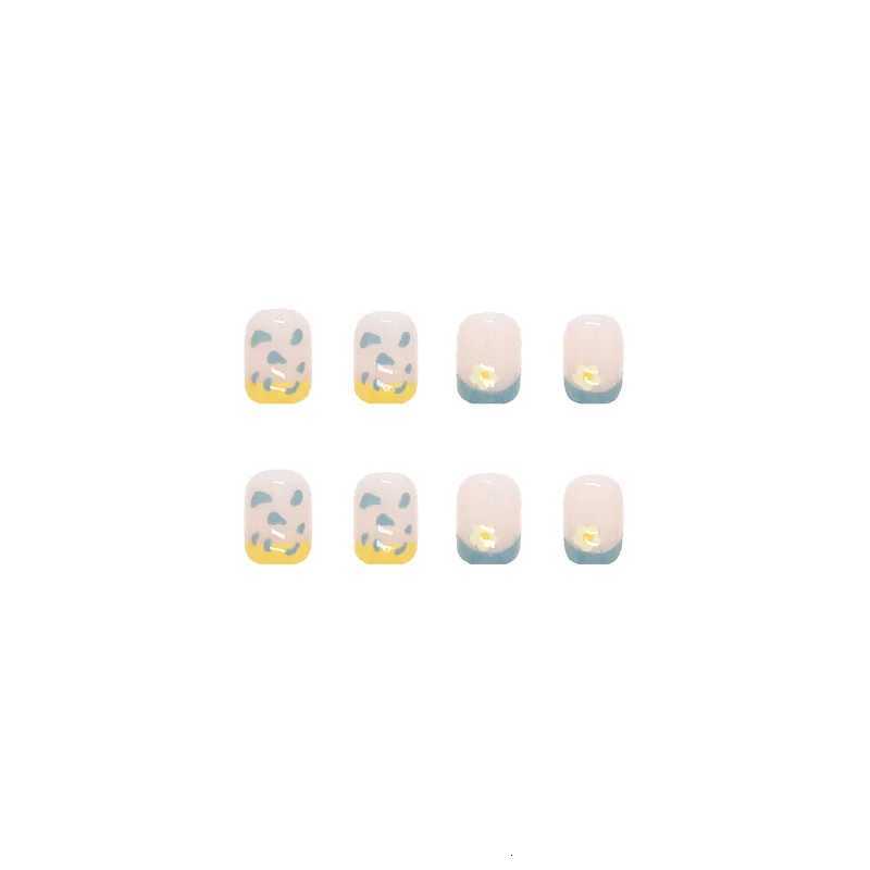 24Pcs/Set Artifical Seamless Removable Fake Nails Wearing Reusable Press-On Nails Ballerina Coffin Cute Kawaii False NailT251118T251119