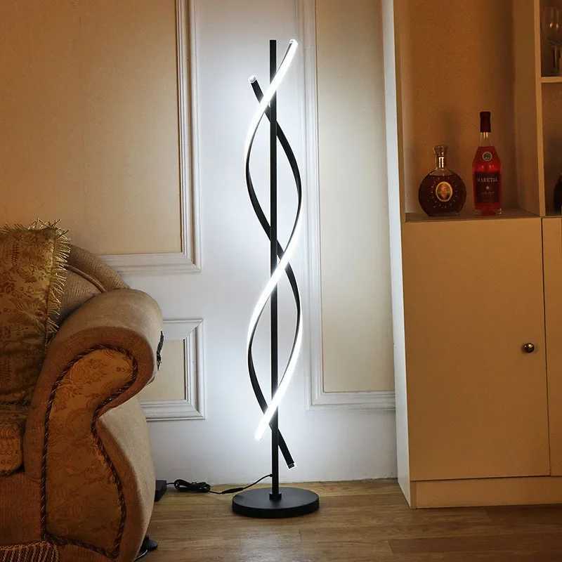 2025 Nordic Postmodern LED Floor Lamp RGB Livingroom Bedroom Study Hotel Line Without Main Light Spiral Vertical Luxury Corner L M251119