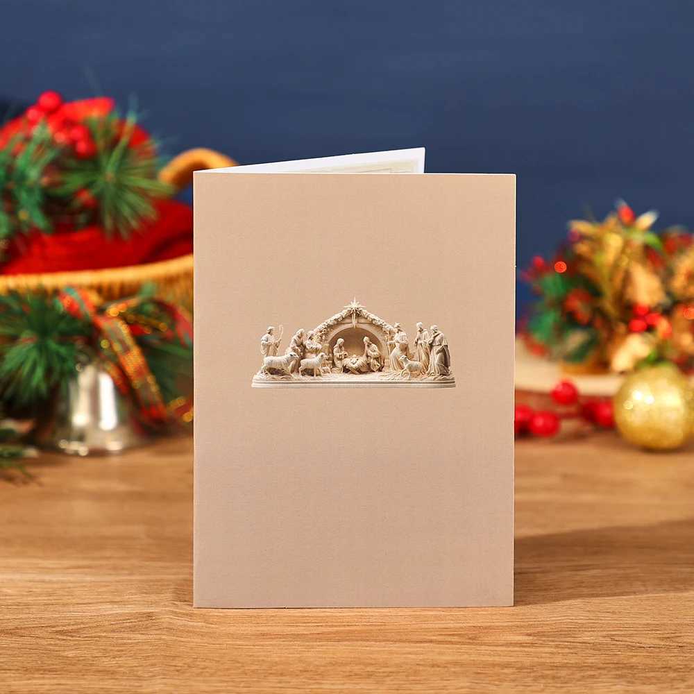 3D Pop-Up Card of Nativity Sculpture G251119