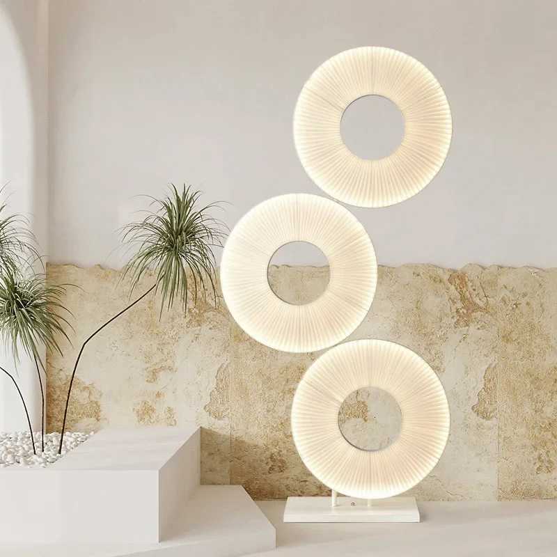 Minimalist Decorative Art Floor Lamp Nordic Fabric Pleated Bedside Lamp Living Room Sofa Corner Home Floor Lamp M251119