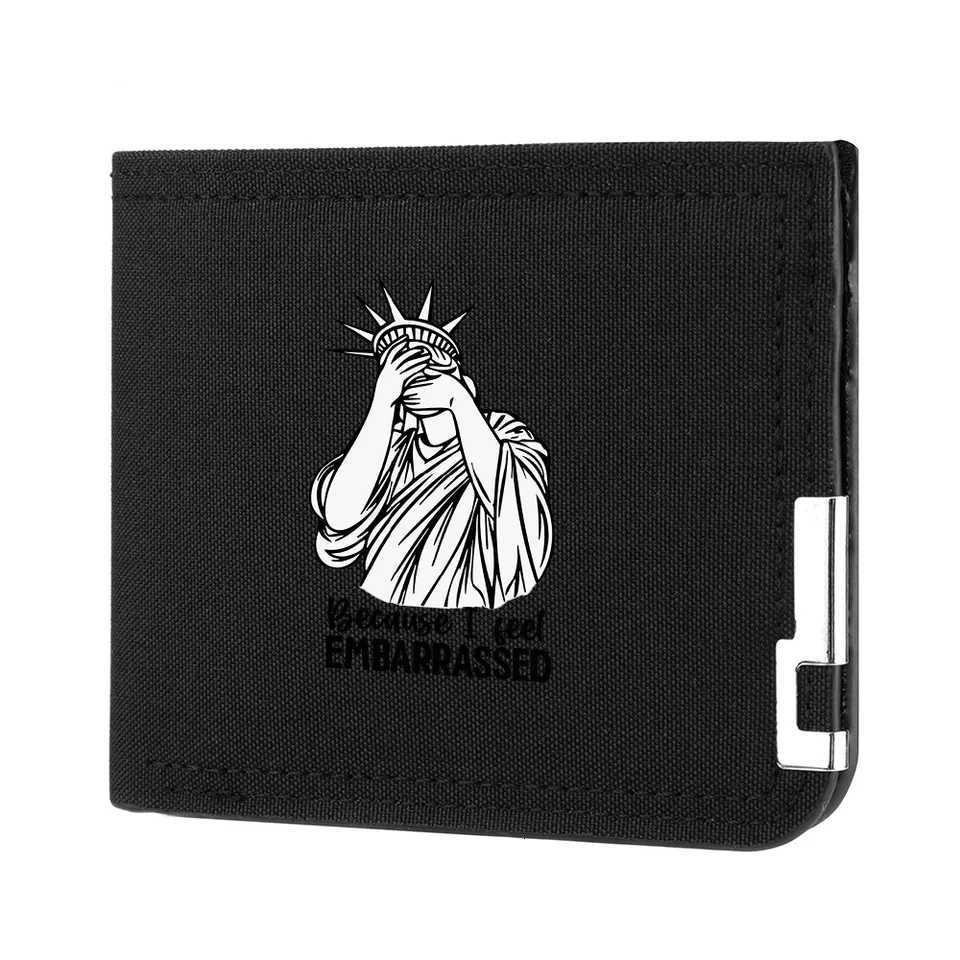 Mens Casual Canvas Wallet Quirky Youth Student Change Wallet Zipper WalletT251119