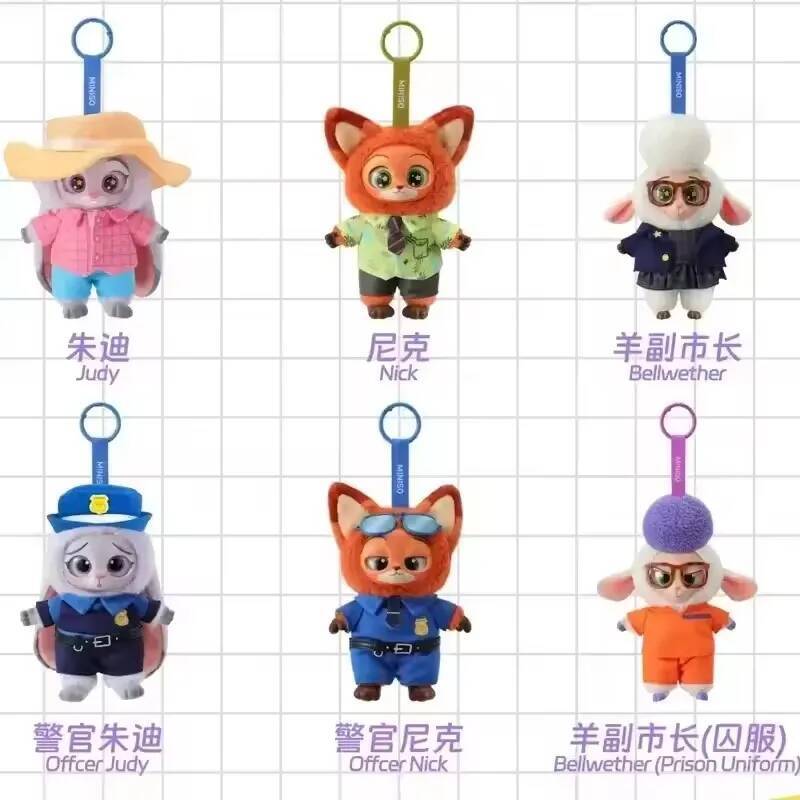custom Zootopia - Judy & Nick Pvc Figure Toys Keychain, Cute Collectible Toy, Fashionable Chrismas Gift