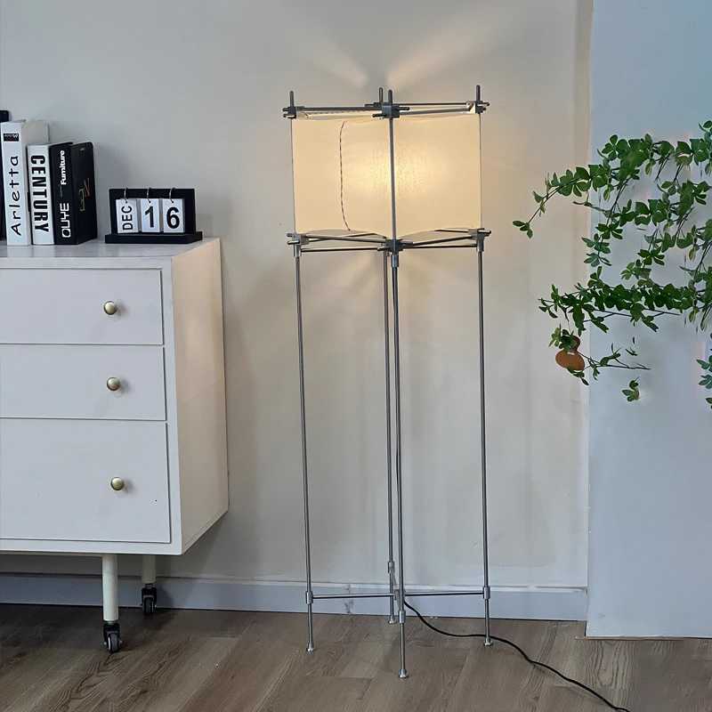 Nordic Minimalist Wabi Sabi Fabric Floor Lamp Living Room Home Decor Bedroom Bedside Table Standing Light Dining Room Chandelier M251119