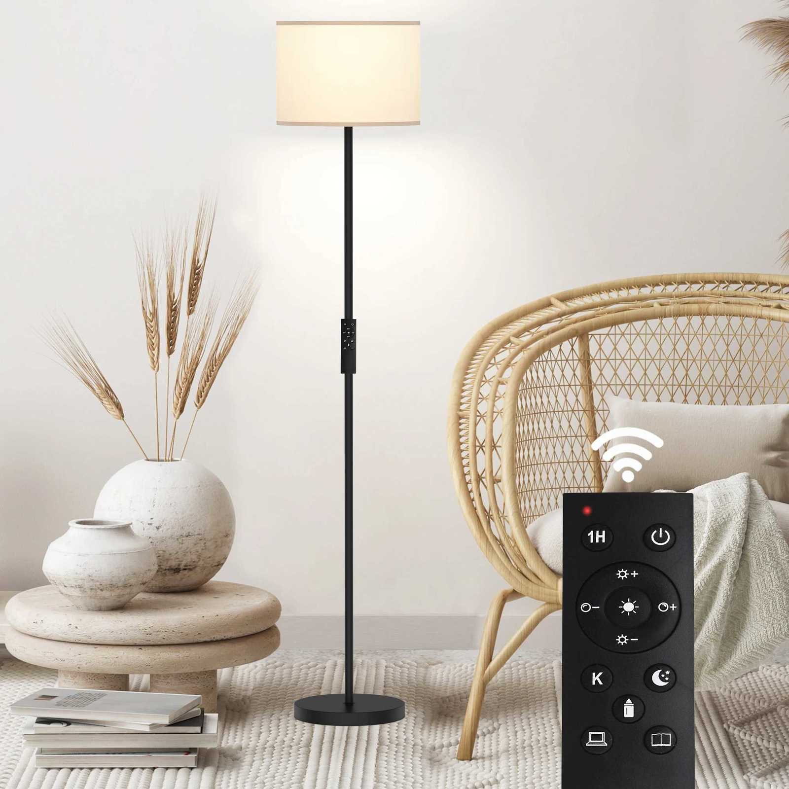615 Traditional Floor Lamp with Remote Control and Bulb Included M251119