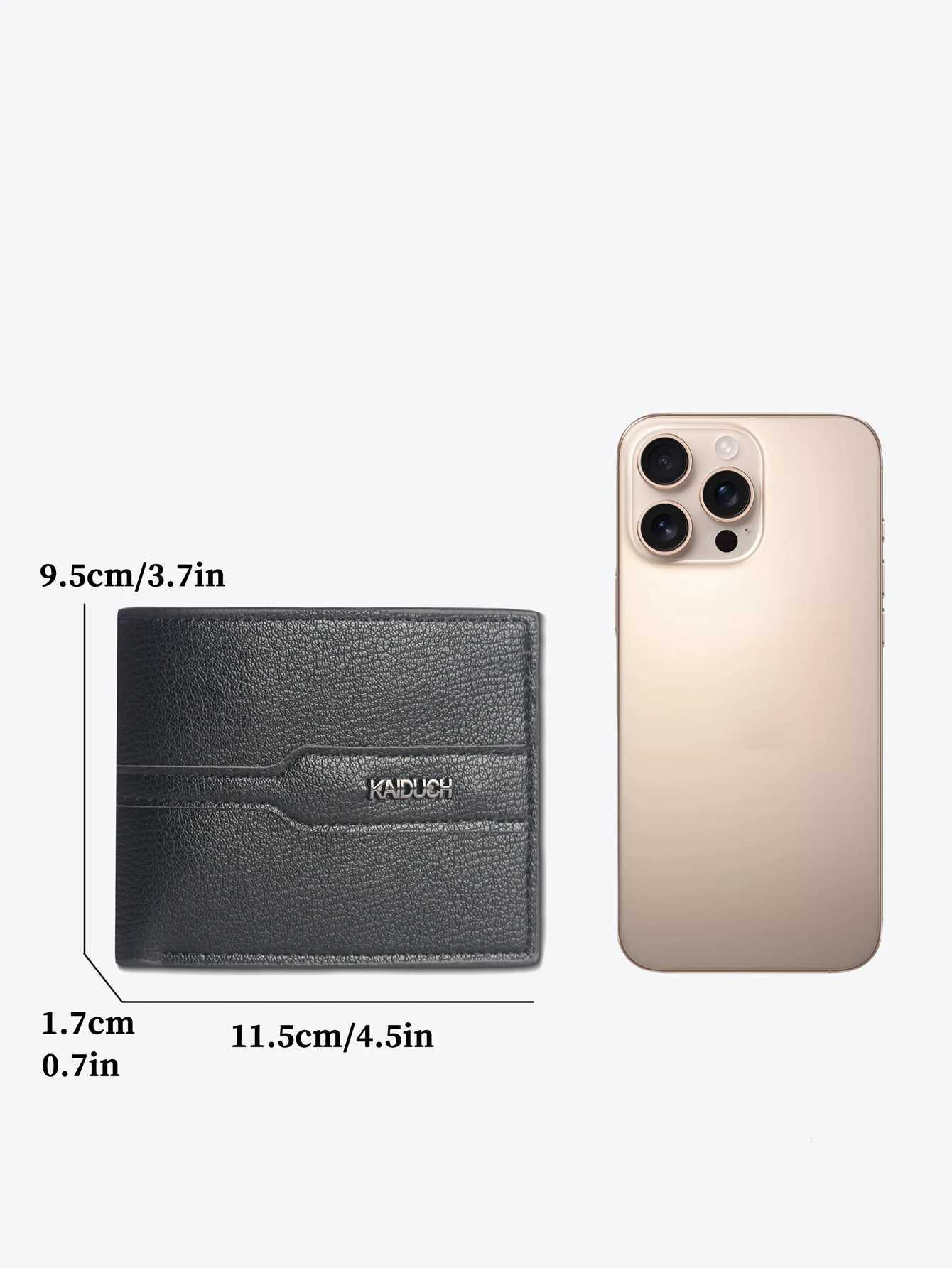 Mens Short Wallet PU Leather Slim Minimalist Front Pocket Wallet with Built-in Zippered Coin Pocket Multiple Card SlotsT251119