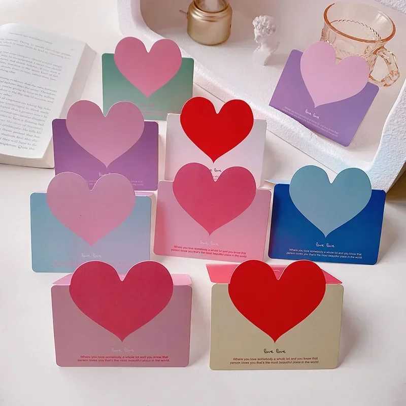 40Pcs Romantic LOVE Heart Postcard Greeting Card Valentines Day Gift Card Wedding Invitations Card Thank You Message Cards G251119