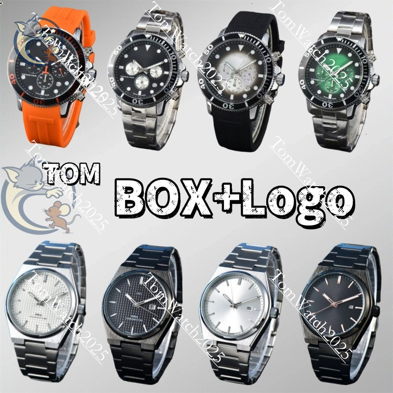 Luxury Tissotys Watch PRX Stainless Steel Band Mens Watches Chronograph Luminous Sappire Automatic Movement Designer Wristwatch With Box Montre Reloj b30b22