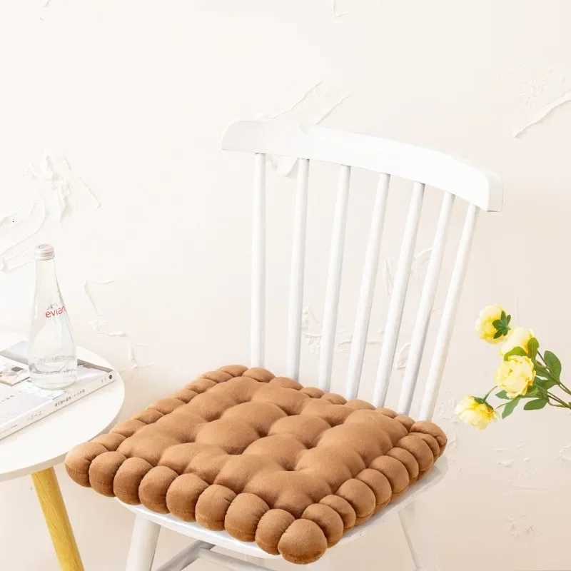 Milk velvet biscuit square cushion Home decor Office chair cushion solid color thickened living room sofa tatami floor cushionM251119