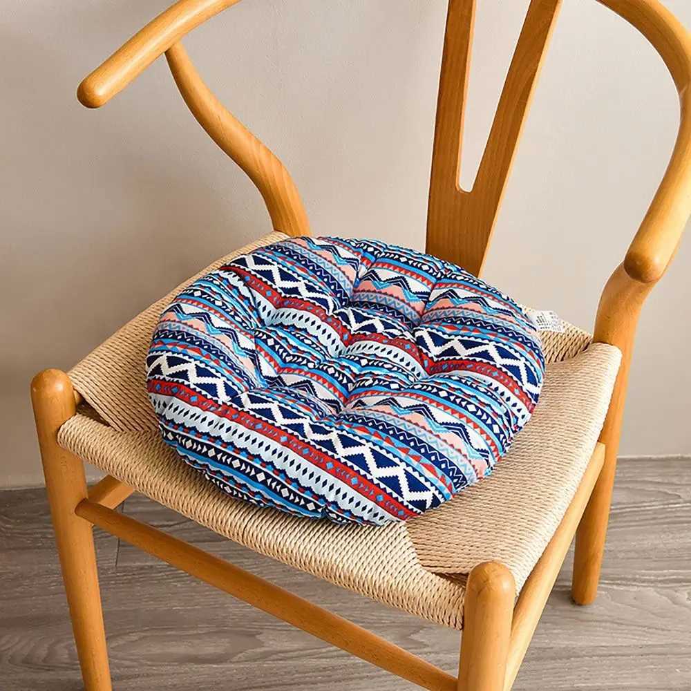 10styles 4040cm Thicken Dining Chair Cushion Warm Student Seat Cushion Non-slip Round Cushion Student Office CanteenM251119