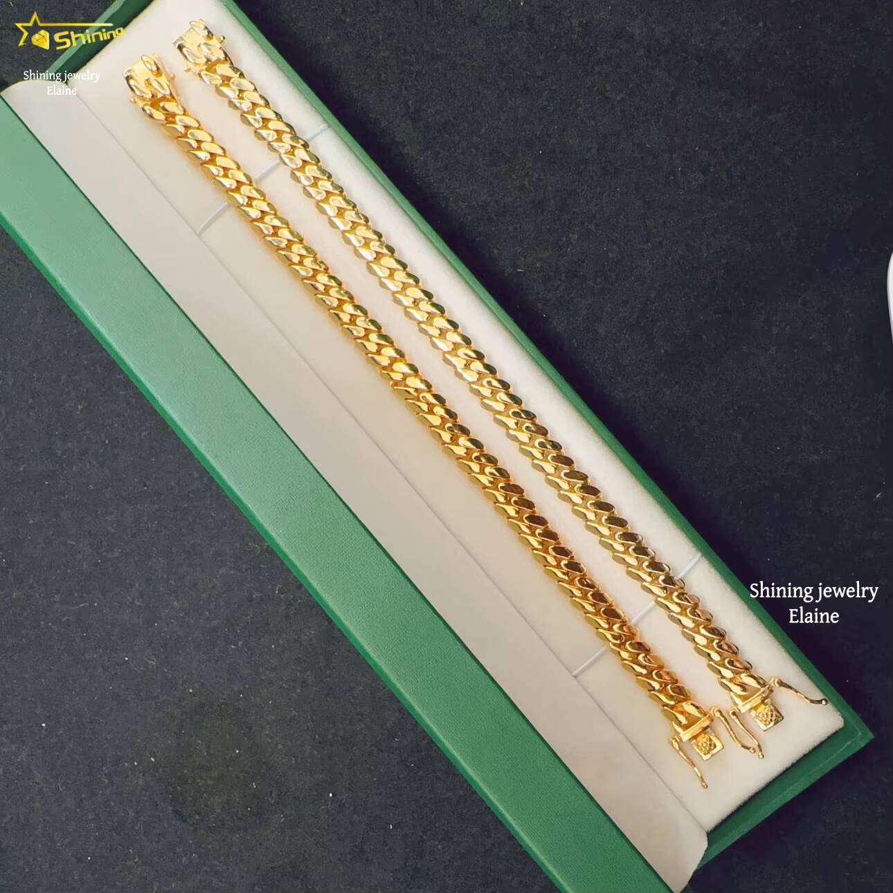 VVS Moissanite Diamond 925 Sterling Silver Iced Out Moissanite Hip Hop Fashion Jewelry Miami 8MM Cuban Link Chain Necklace