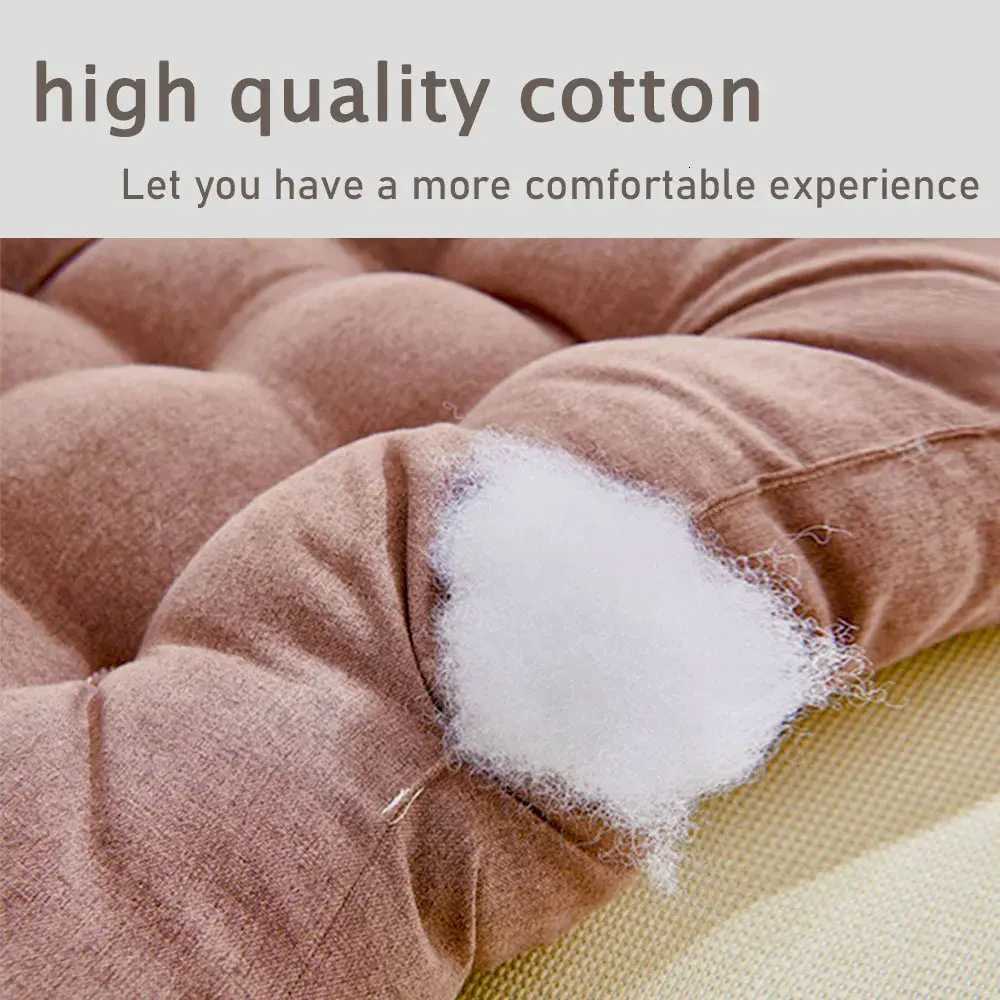 Linen Cushion Pearl Cotton Square Stool Backrest Home Office Computer Chair Protective Mat Seat Pad Buttocks Chair MatM251119