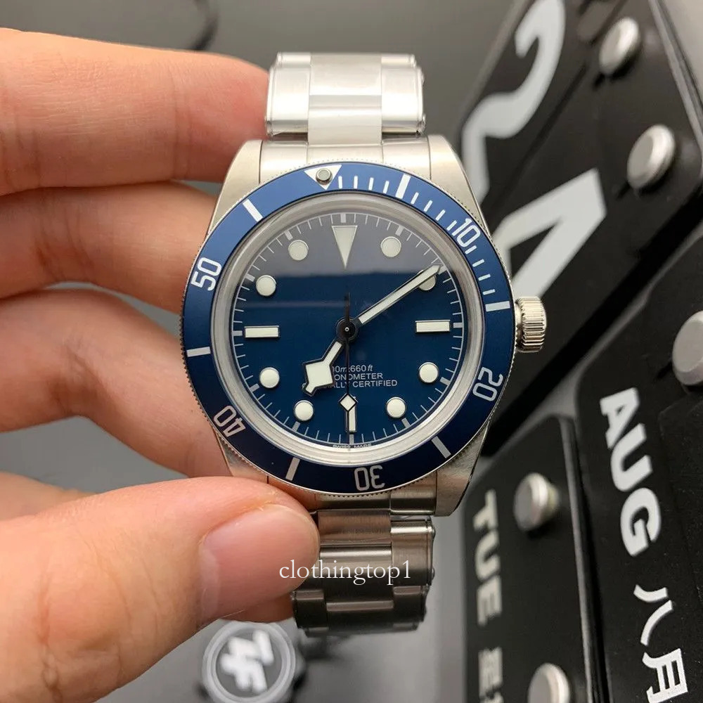 Tudorwatch 5A Quality Superclone ZF Factory Rivet Band Tudorx Watch Mens Automatic Nical Clone Eta Movement Tudority Black Bay 91b