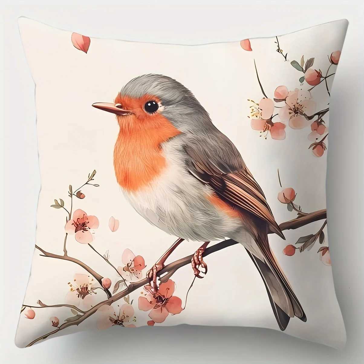 4pcs Set Sofa Case Happy on Top of The Branch Case 177 Inches 177 Inches Single-Sided Print Home DecoratiM251119