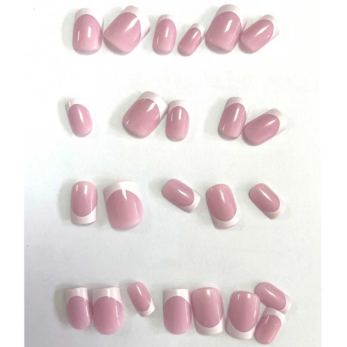24 PCs Short French Minimalist Nails with 1 Jelly and 1 Nail FileT251118T251119