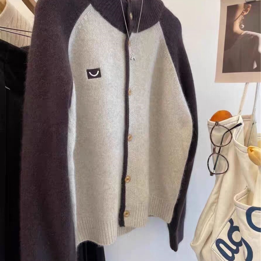 New Fashion Loose Knitted Cardigan for Women Autumn and Winter Stylish Outerwear Sweater Top