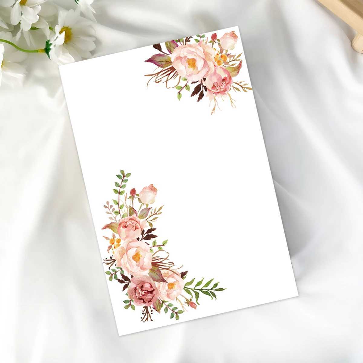 10Sheets Floral Table for Weddings for Table Setting Wedding Place Cards Easy Folding G251119