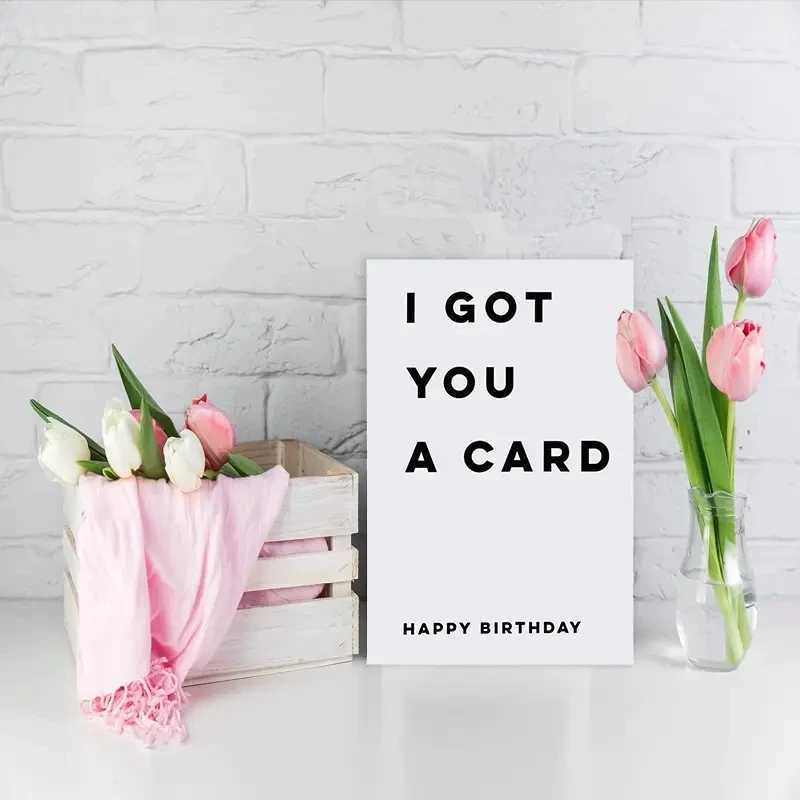 1 pc Funny Birthday Card with Cute Text Creative Greeting Card This is the perfect gift for family friends and colleagues G251119