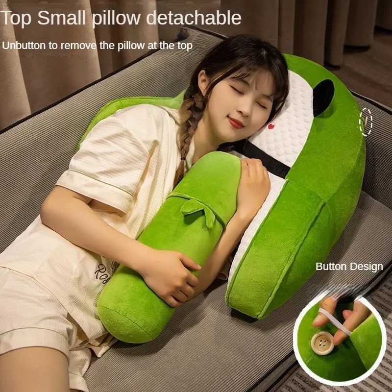 New Ice Bean Multifunctional Waist Cushion Headrest Tatami Mattress Panda Waist Protection Soft Bag CushionM251119