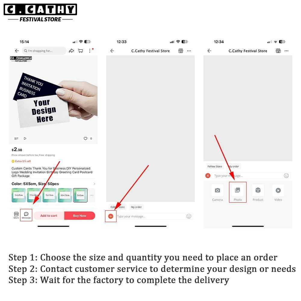 Custom Cards Thank You for Small Business Personalized Wedding Invitation Birthday Greeting Card Postcard Gift Package G251119