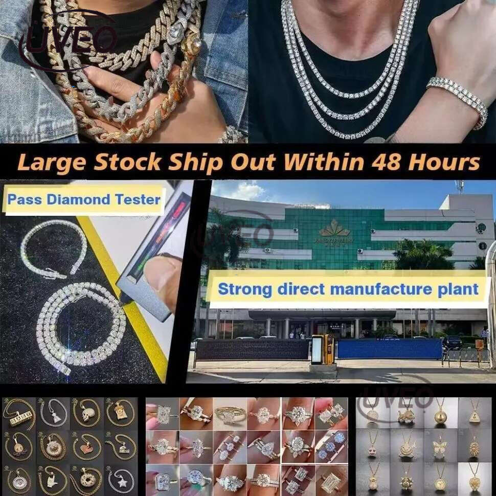 necklaces for women fashion Designer Pendant locket chains Hip Hop Sier VVS Moissanite Dia necklace Jewelry tennis chain